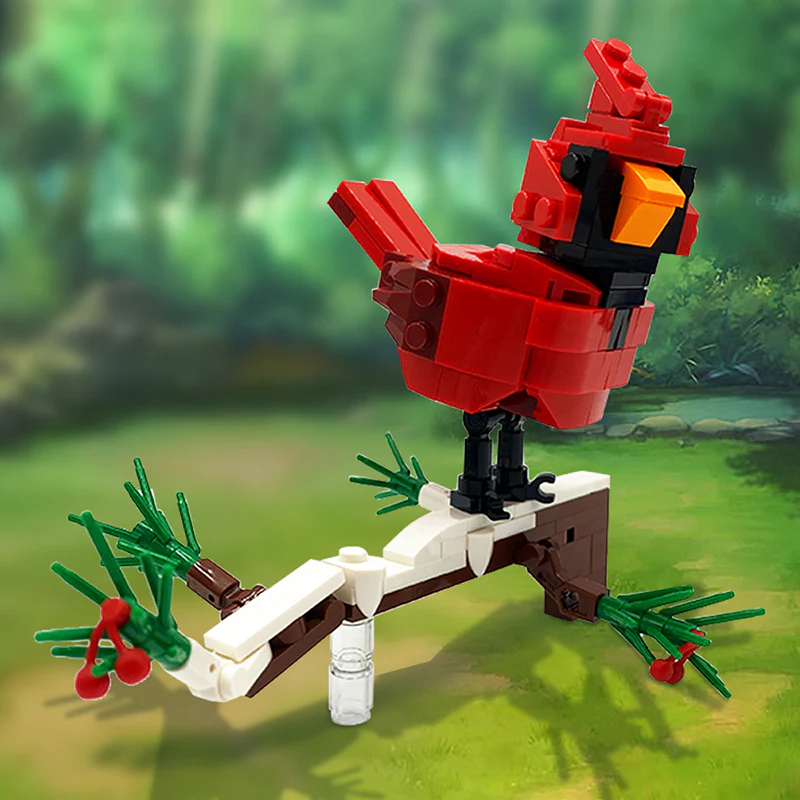 GOBRICKS MOC 93006 Winter Cardinal - YWOBB