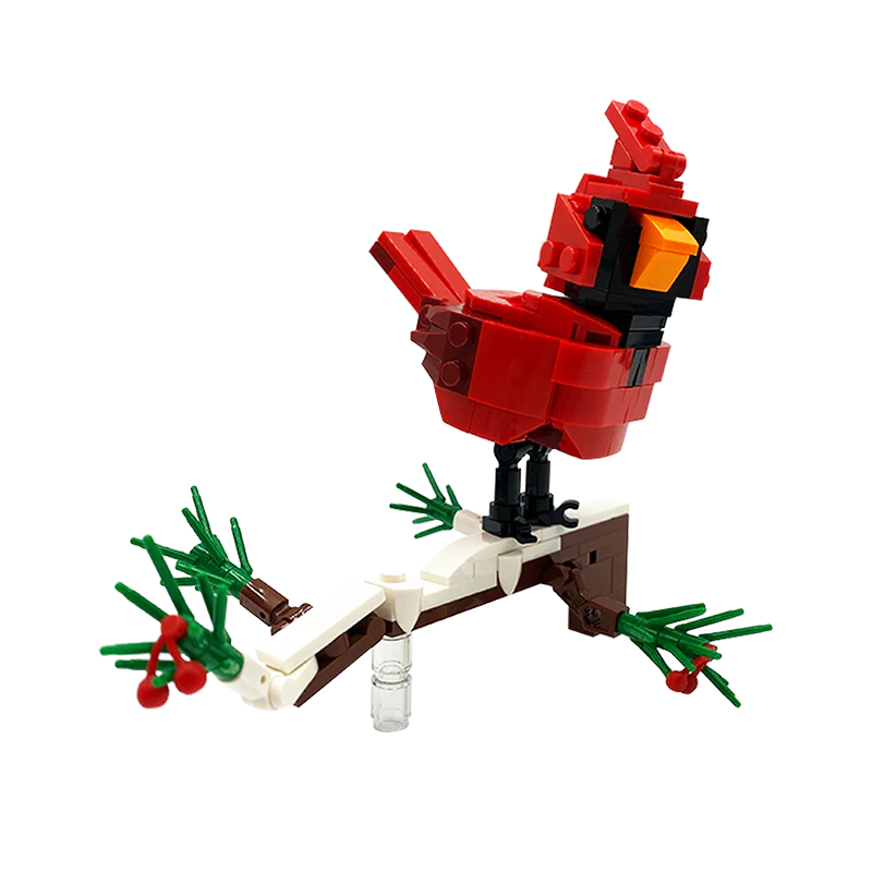 GOBRICKS MOC 93006 Winter Cardinal - YWOBB
