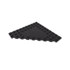 GOBRICKS GDS-M192 Wedge Plate 10 x 10 Cut Corner with no Studs in Center - YWOBB