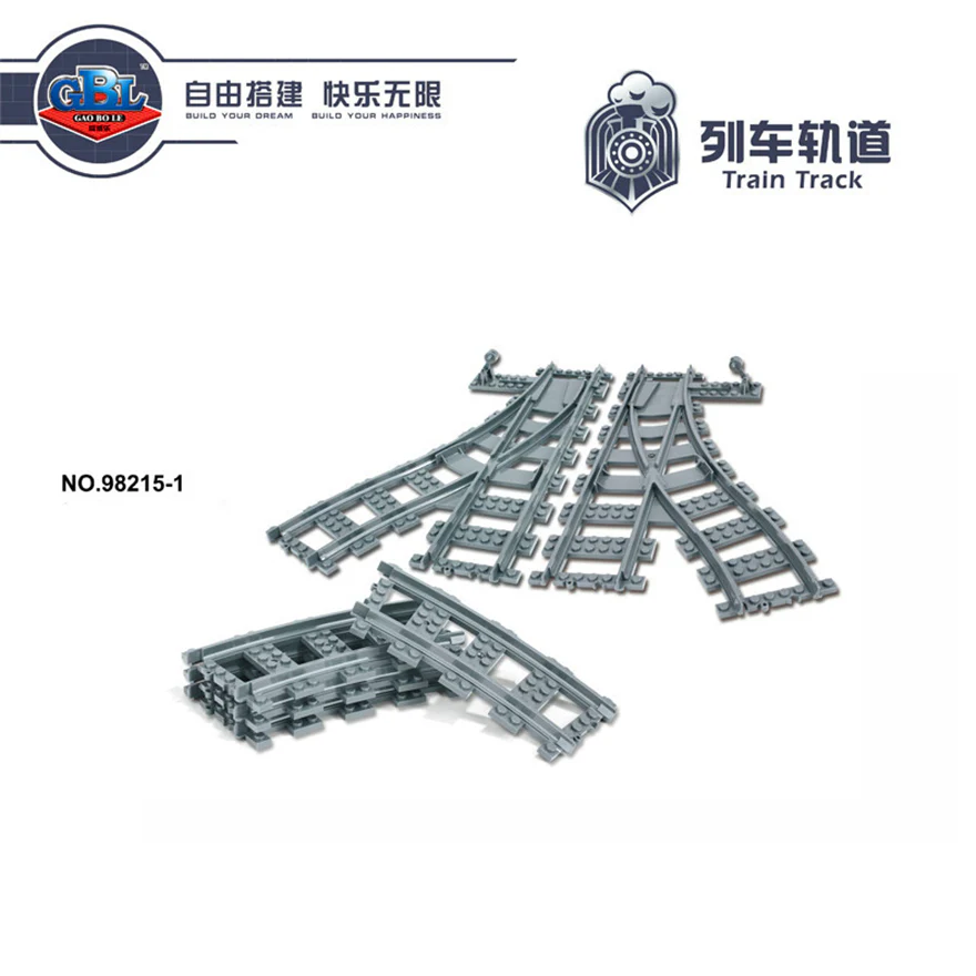 GBL 98215-1&2 Straight & Curved Rail Tracks For Train - YWOBB