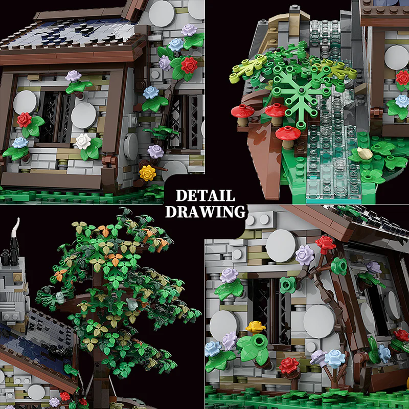 GOBRICKS MOC A1021 witch house - YWOBB