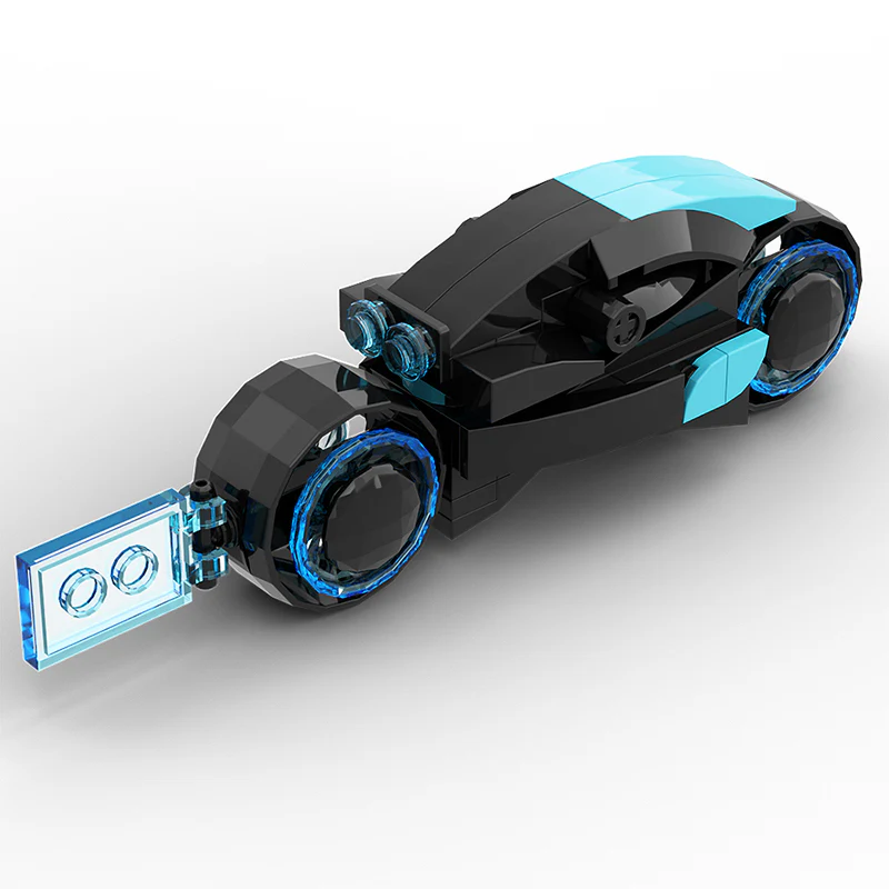 GOBRICKS MOC A0579Y02 Tron - blue - YWOBB