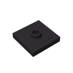 GOBRICKS GDS-805  Modified 2 x 2 with Groove and 1 Stud in Center - YWOBB