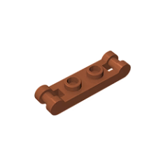 GOBRICKS GDS-734  Modified 1 x 2 with Bar Handles on Ends - Closed Ends - YWOBB
