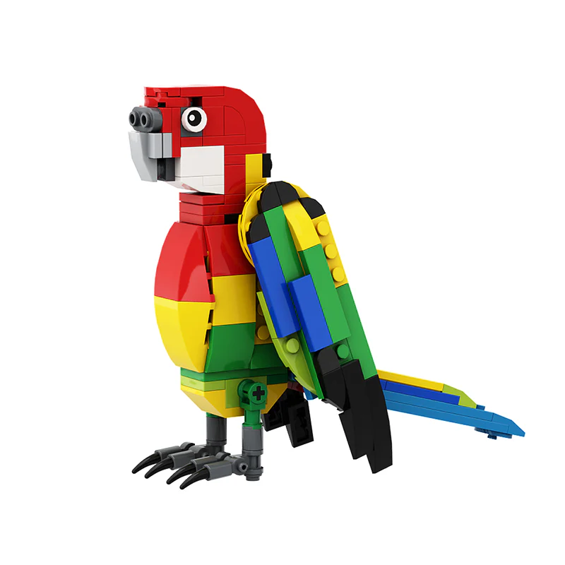 GOBRICKS MOC 143358 Eastern Rosella parrot - YWOBB