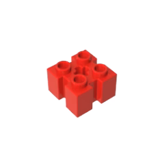 GOBRICKS GDS-90179 Modified 2 x 2 with Channels and Axle Hole - YWOBB