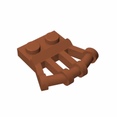 GOBRICKS GDS-771 Modified 1 x 2 with Angled Bar Handles on Side - Closed Ends - YWOBB