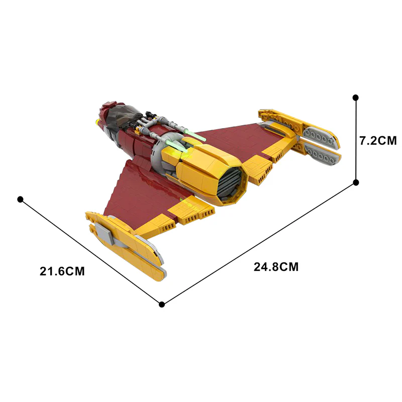 GOBRICKS MOC 158204 SW Ahsoka Shin Hati’s Starfighter MOC minifig scale - YWOBB