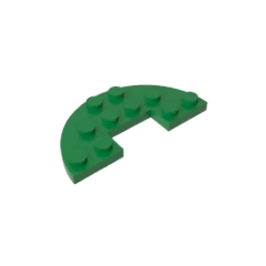 GOBRICKS GDS-705  Round Half 3 x 6 with 1 x 2 Cutout - YWOBB