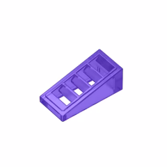 GOBRICKS GDS-838 Slope 18 2 x 1 x 2/3 with 4 Slots - YWOBB