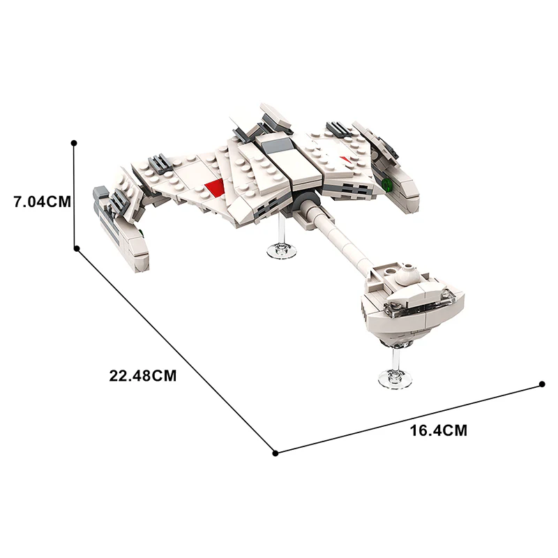 GOBRICKS MOC A0907 Star Trek - Klingon D7 Battlecruiser - YWOBB