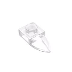 GOBRICKS GDS-870  Modified 1 x 1 with Tooth Horizontal - YWOBB