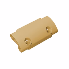 GOBRICKS GDS-1011 Panel Curved 7 x 3 with 2 Pin Holes through Panel Surface - YWOBB
