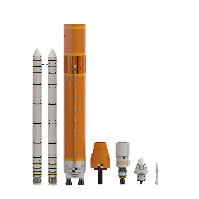 GOBRICKS MOC 28893 NASA Space Launch System Artemis SLS Block 1 (1:110 Saturn V scale) - YWOBB