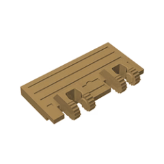 GOBRICKS GDS-1306 Hinge Train Gate 2 x 4 Locking Dual 2 Fingers without Rear Reinforcements - YWOBB