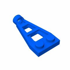 GOBRICKS GDS-1180 Modified 1 x 2 with Long Stud Receptacle - YWOBB