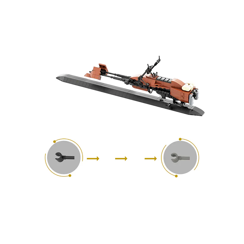 GOBRICKS MOC 132712 74-Z Speeder Bike - YWOBB