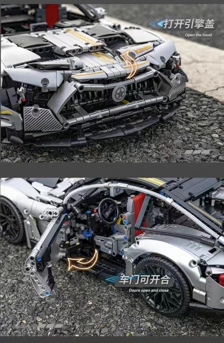 Mould King 13126 AMG GT R Silver OVP EU Warehouse Version - YWOBB