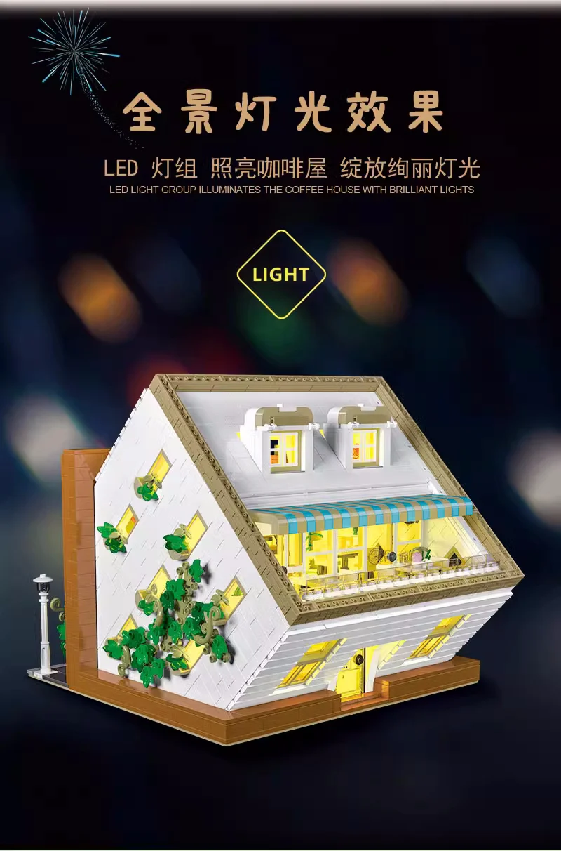 MORK 10209 Upside Down Cafe with Lights - YWOBB