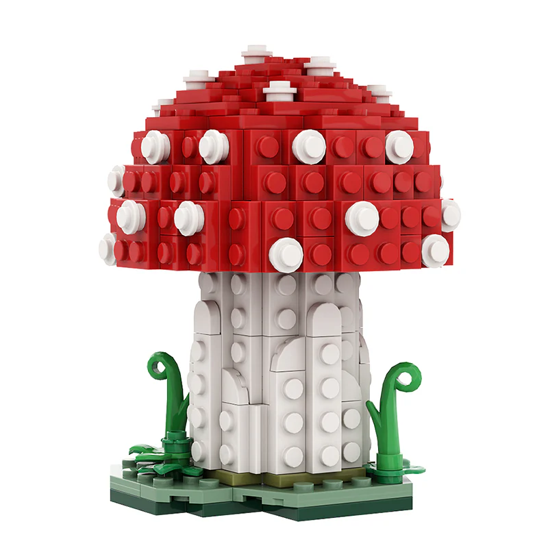GOBRICKS MOC 145942 Amanita Muscaria Mushroom - YWOBB