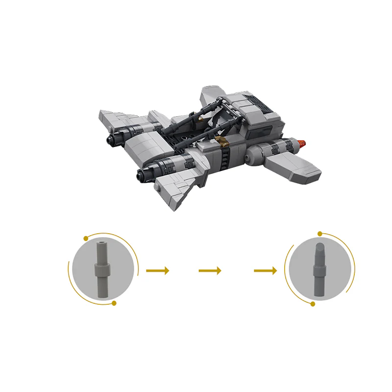 GOBRICKS MOC 141107 Pirate Snub Fighter - YWOBB