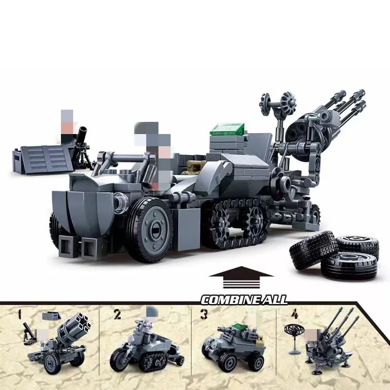 SLUBAN M38-B0681 German Armored Vehicle  4 in 1 - YWOBB