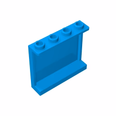 GOBRICKS GDS-751 Panel 1 x 4 x 3 with Side Supports - Hollow Studs - YWOBB
