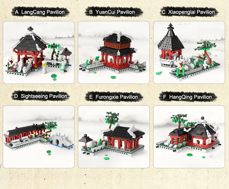 XINGBAO XB-01110 Chinese Style 6 in 1 Chinese Suzhou Garden - YWOBB