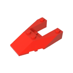 GOBRICKS GDS-1066 Wedge 6 x 4 Cutout with Stud Notches - YWOBB