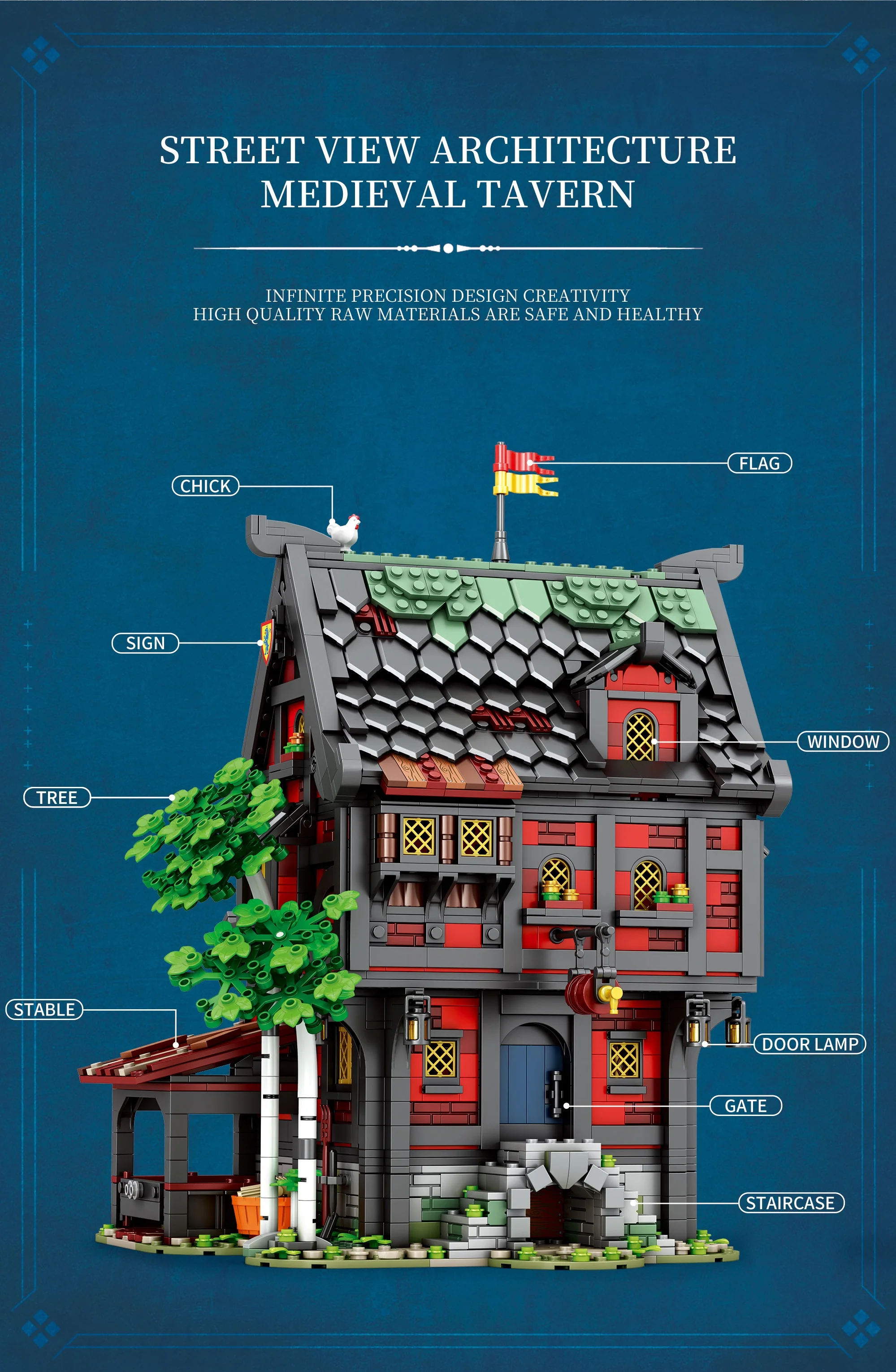 Reobrix 66017 Medieval Tavern THE CRUSADER'S INN - YWOBB