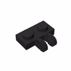 GOBRICKS GDS-823 Hinge Plate 1 x 2 Locking with 2 Fingers on Side and 9 Teeth - YWOBB