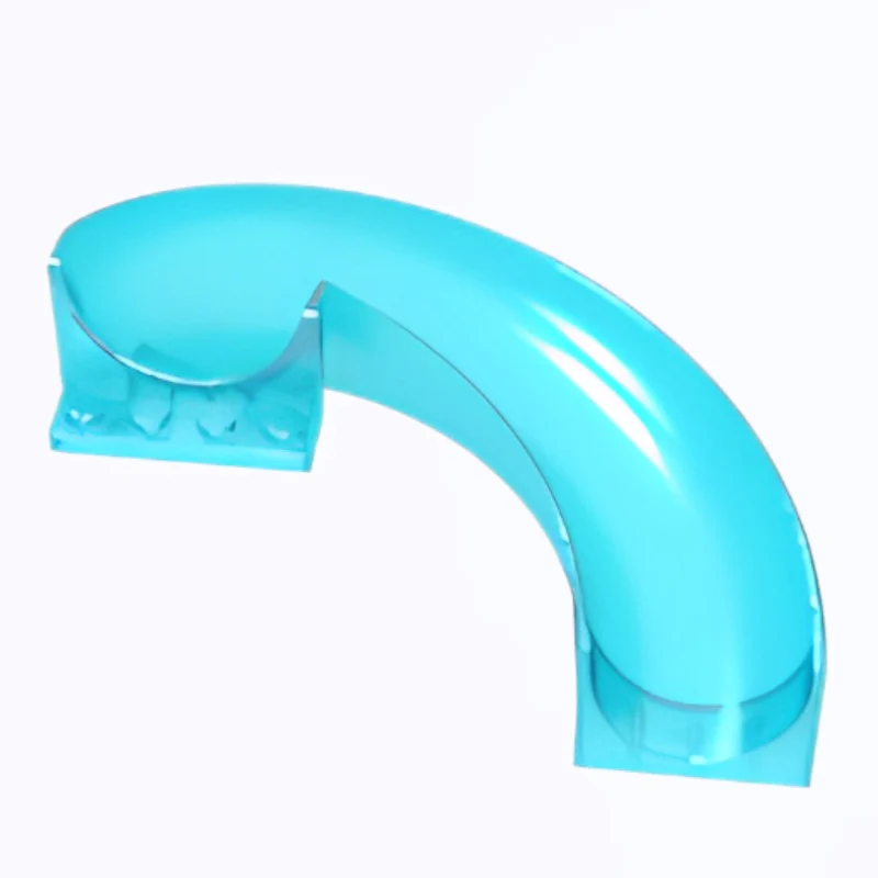 GOBRICKS GDS-2072 Slide Playground 7 x 12 x 8 1/3 Curved 180 degrees - YWOBB