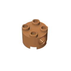 GOBRICKS GDS-1054 Round 2 x 2 with Pin Holes - YWOBB