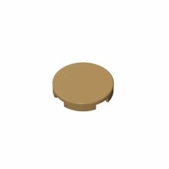 GOBRICKS GDS-611 Round 2 x 2 with Bottom Stud Holder - YWOBB