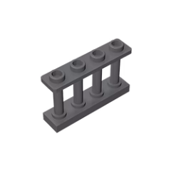 GOBRICKS GDS-789 Fence 1 x 4 x 2 Spindled with 4 Studs - YWOBB