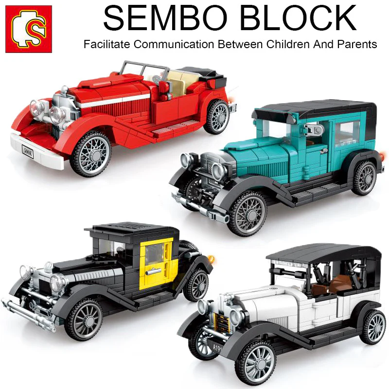 SEMBO 607400-607403 Famous Classic Cars - YWOBB