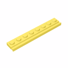 GOBRICKS GDS-1235 Modified 1 x 8 with Door Rail - YWOBB