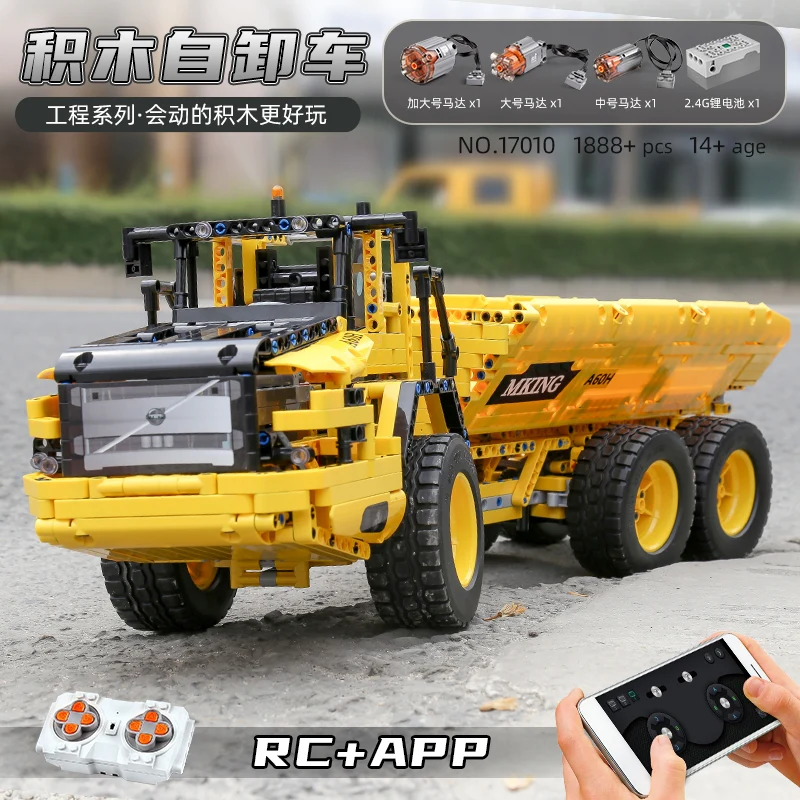 Mould King 17010 RC Engineering Series Dump Truck - YWOBB