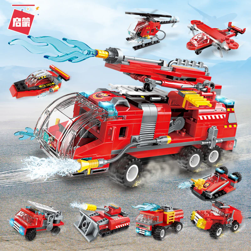 Qman 1805 Fire truck 8 in 1 - YWOBB