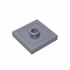 GOBRICKS GDS-805  Modified 2 x 2 with Groove and 1 Stud in Center - YWOBB