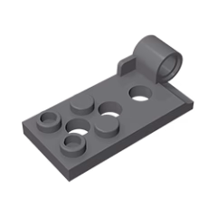 GOBRICKS GDS-975 Hinge Plate 2 x 4 with Pin Hole and 3 Holes - Bottom - YWOBB