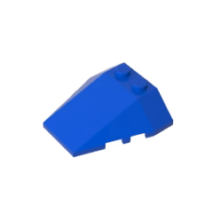 GOBRICKS GDS-1584 Wedge 4 x 4 Triple with Stud Notches - YWOBB