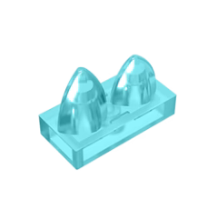 GOBRICKS GDS-1271 Modified 1 x 2 with 2 Teeth Vertical - YWOBB