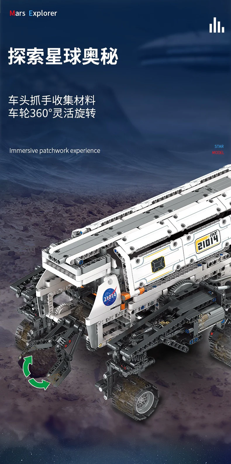 Mould King 21014 Mars Explorer - YWOBB