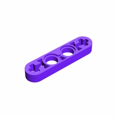 GOBRICKS GDS-690 Liftarm Thin 1 x 4 - Axle Holes - YWOBB