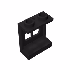 GOBRICKS GDS-784 Window 1 x 2 x 2 Plane, Single Hole Top and Bottom for Glass - YWOBB