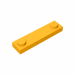 GOBRICKS GDS-723  Modified 1 x 4 with 2 Studs without Groove - YWOBB