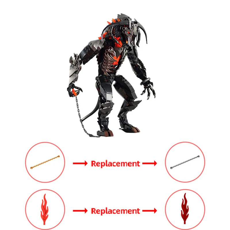 GOBRICKS MOC 113670 The Lord of the Rings Balrog of Moria - YWOBB