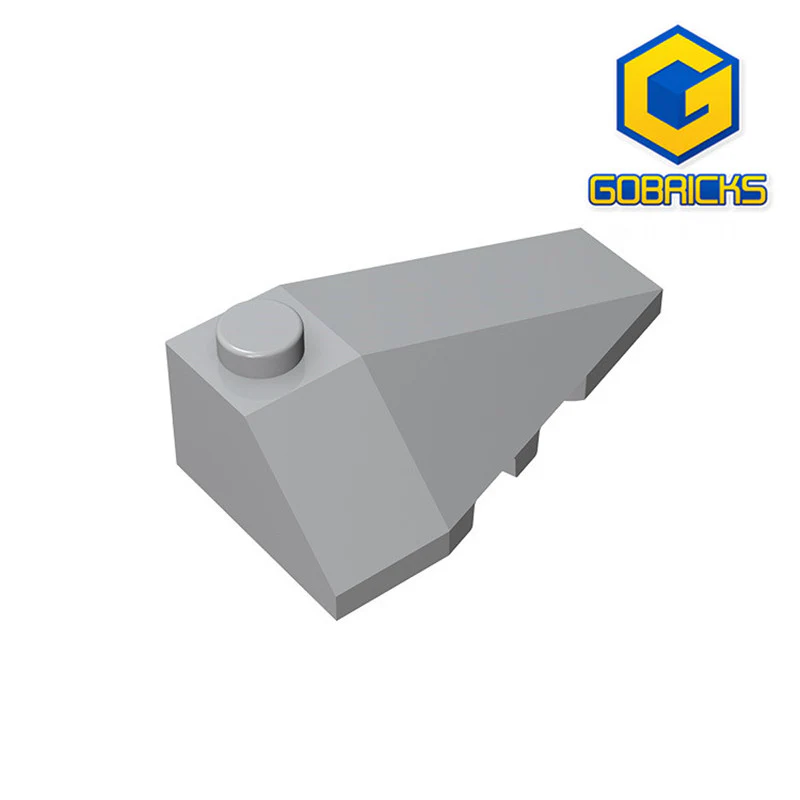 GOBRICKS GDS-754 Wedge 4 x 2 Triple Right - YWOBB