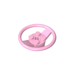 GOBRICKS GDS-90171 Vehicle Steering Wheel with 2 x 2 Center and Axle Hole - YWOBB